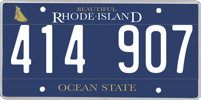RI license plate 414907