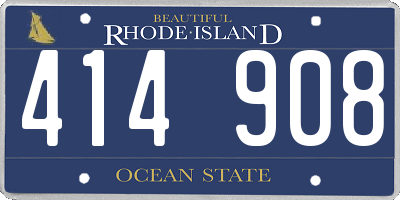 RI license plate 414908