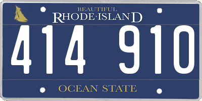 RI license plate 414910