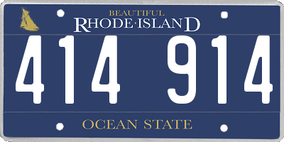 RI license plate 414914