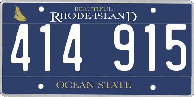 RI license plate 414915