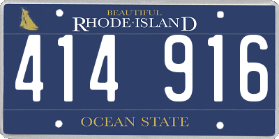 RI license plate 414916