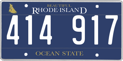 RI license plate 414917