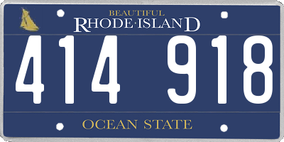 RI license plate 414918