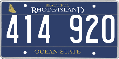 RI license plate 414920