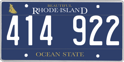 RI license plate 414922