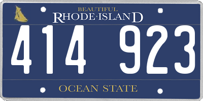 RI license plate 414923