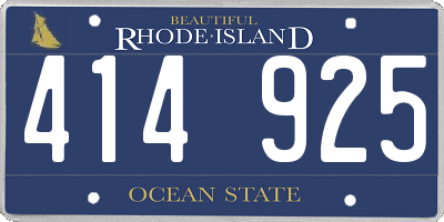 RI license plate 414925