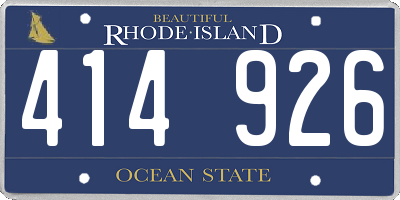 RI license plate 414926