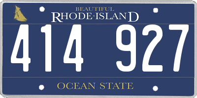 RI license plate 414927
