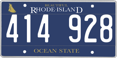 RI license plate 414928
