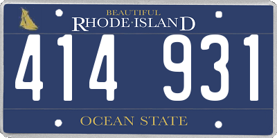 RI license plate 414931