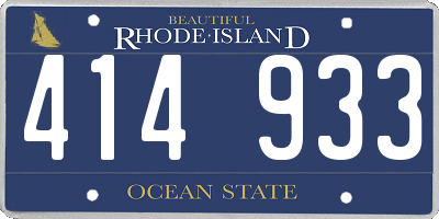RI license plate 414933
