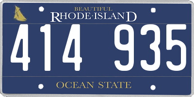 RI license plate 414935