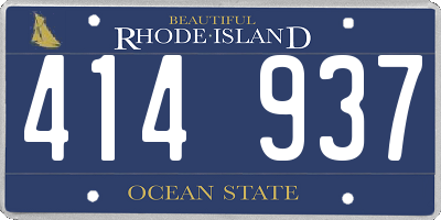 RI license plate 414937