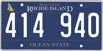 RI license plate 414940