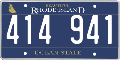 RI license plate 414941