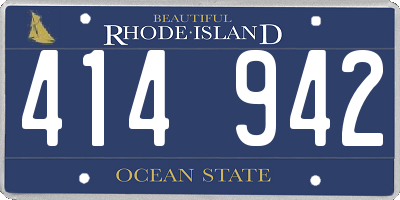 RI license plate 414942