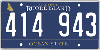 RI license plate 414943