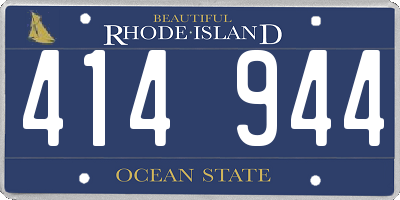 RI license plate 414944
