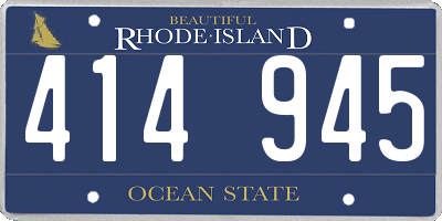 RI license plate 414945