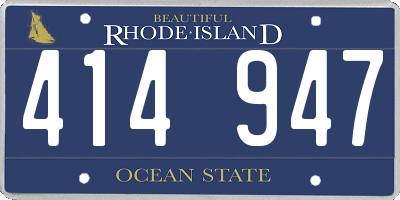 RI license plate 414947