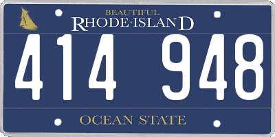 RI license plate 414948