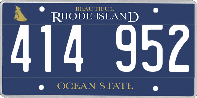 RI license plate 414952