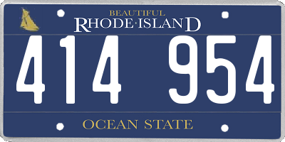 RI license plate 414954