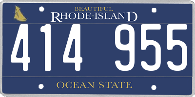 RI license plate 414955