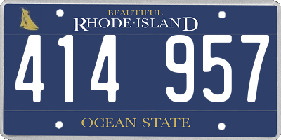 RI license plate 414957