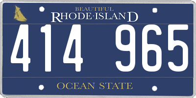 RI license plate 414965