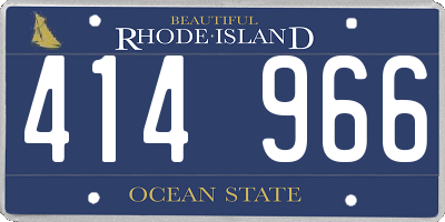 RI license plate 414966