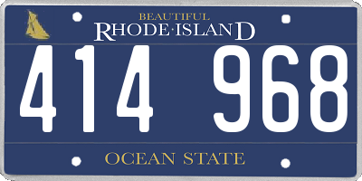RI license plate 414968