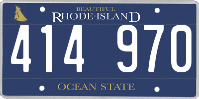 RI license plate 414970