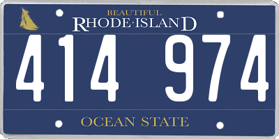 RI license plate 414974