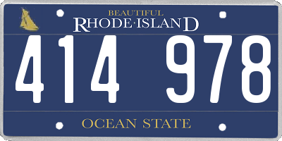RI license plate 414978