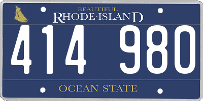 RI license plate 414980