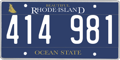 RI license plate 414981