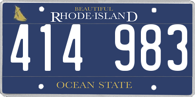 RI license plate 414983
