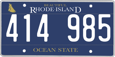 RI license plate 414985