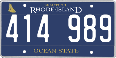 RI license plate 414989