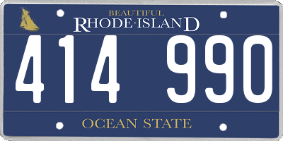 RI license plate 414990