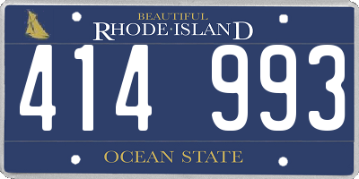 RI license plate 414993