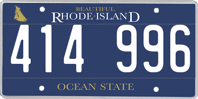 RI license plate 414996