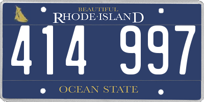 RI license plate 414997