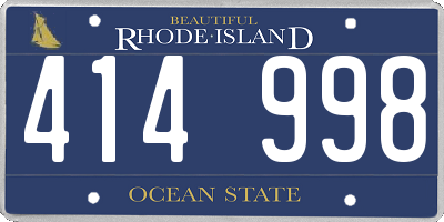 RI license plate 414998