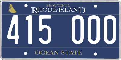 RI license plate 415000