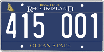 RI license plate 415001
