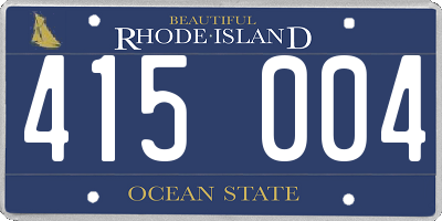 RI license plate 415004